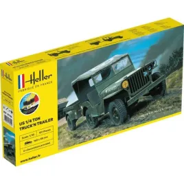heller-57105-starter-kit-us-1-4-ton-truck-n-trailer-1-35