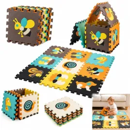 mata-edukacyjna-piankowa-puzzle-zwierzatka-kolorowa-85-x-85-cm-9-elementow