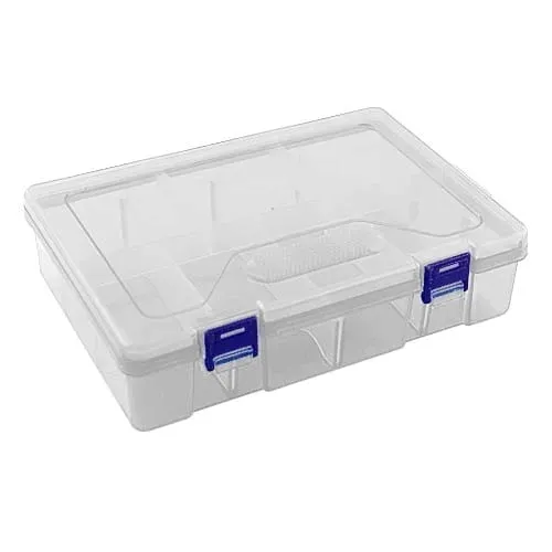 org37 Plastikowy pojemnik organizer 250x160mm przezroczysty