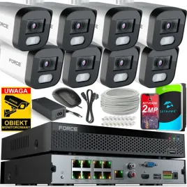 force-zestaw-monitoringu-8x-kamera-ip-2mpx-full-hd-dysk-1tb-rejestrator-poe