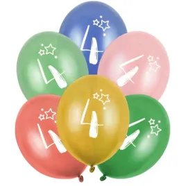 balony-gwiazdki-cyfra-4-mix-folat-13-6-szt