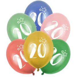 balony-gwiazdki-liczba-20-mix-folat-13-6-szt