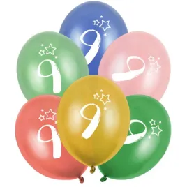 balony-gwiazdki-cyfra-9-mix-folat-13-6-szt
