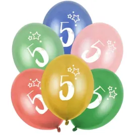 balony-gwiazdki-cyfra-5-mix-folat-13-6-szt