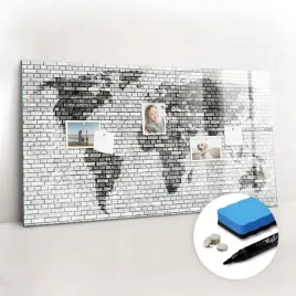 tablica-magnetyczna-szklana-gabka-sciana-z-cegiel-mapa-swiata-120x60-cm