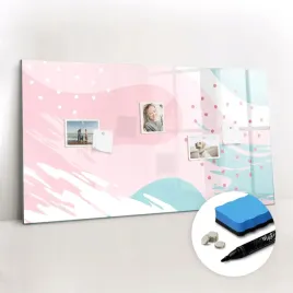 markery-pisaki-gratisy-tablica-magnetyczna-pastelowa-abstrakcja-120x60-cm