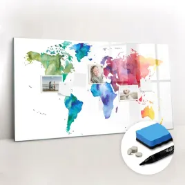 do-nauki-tablica-magnetyczna-do-domu-markery-akwarel-mapa-swiata-120x60-cm