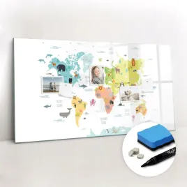pisaki-gratisy-tablica-magnetyczna-gabka-mapa-swiata-zwierzat-120x60-cm