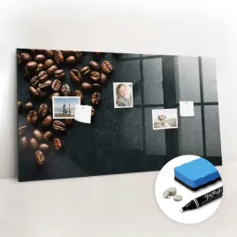 bezramowa-tablica-magnetyczna-gratisy-magnesy-do-domu-ziarna-kawy-120x60-cm