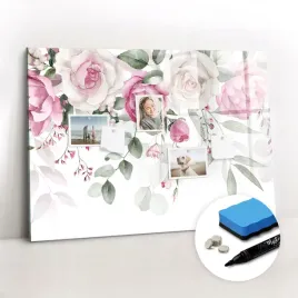 do-domu-magnes-gratis-nad-biurko-tablica-magnetyczna-akwarelowe-roze-100x70