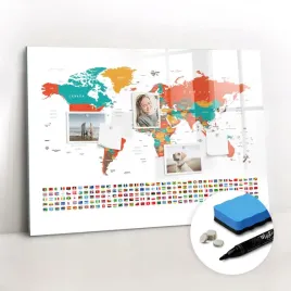 do-domu-magnesy-tablica-magnetyczna-na-notatki-kolorowa-mapa-swiata-100x70