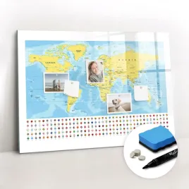 nad-biurko-tablica-magnetyczna-pisaki-magnesy-gratisy-mapa-swiata-i-flagi