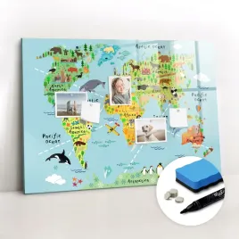 tablica-magnetyczna-szklana-gratisy-mapa-swiata-ze-zwierzetami-100x70-cm