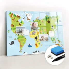 gratisy-tablica-magnetyczna-biurowa-magnesy-mapa-swiata-ze-zwierzetami
