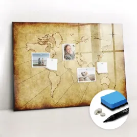 gratisy-pisaki-na-notatki-tablica-magnetyczna-stara-mapa-swiata-100x70-cm