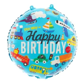 balon-foliowy-okragly-niebieski-happpy-birthday-samochody-pojazdy-45cm