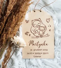 metryczka-drewniana-sowy