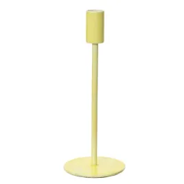 swiecznik-aluminiowy-jasnozolty-wysoki-prosty-dekoracyjny-23cm