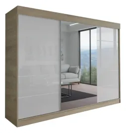 szafa-milan-3d-160-cm-dab-sonoma-2x-lacobel-garderoba-z-lustrem