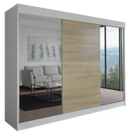 szafa-milan-3d-160-cm-biala-sonoma-2-lustra-garderoba-trzydrzwiowa