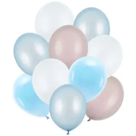 balony-pastel-metalik-mix-niebieski-partydeco-12-10-szt