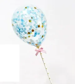 balon-z-confetti-na-tort-niebieski-topper