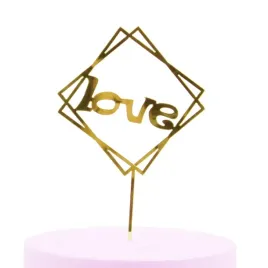 topper-akrylowy-love-zloty-kwadrat