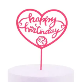 topper-happy-birthday-serce-rozowy