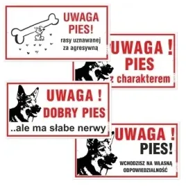 korfed-tabliczka-duza-plastikowa-uwaga-pies-mix-x-1-szt