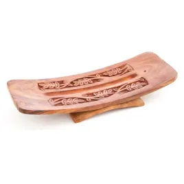 podstawka-na-kadzidla-drewniana-liscie-rzezbiona-26cm