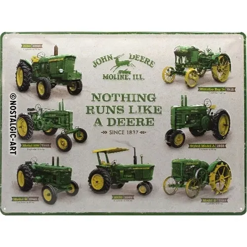 tablica-szyld-john-deere-models-blaszany-30x40-stan-nowy
