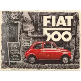 tablica-szyld-fiat-500-italia-metal-prezent-30x40