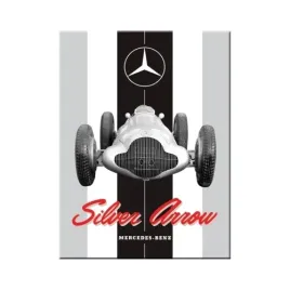 magnes-mercedes-benz-silver-arrow-na-lodowke-metal