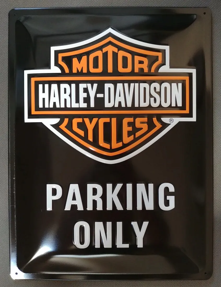 tablica-plakat-harley-davidson-parking-only-30x40