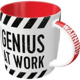 kubek-warning-genius-at-work-super-prezent-330ml-stan-nowy-linia-nostalgic-art