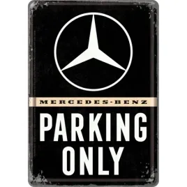 pocztowka-tabliczka-mercedes-benz-parking-metal