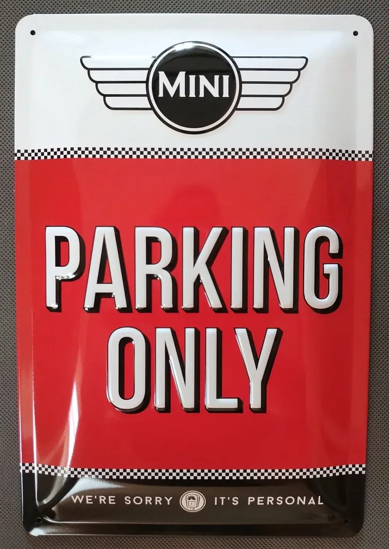 tablica-plakat-mini-cooper-parking-only-blaszany