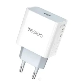 yesido-ladowarka-sieciowa-yc27-pd-18w-qc-usb-c-white-bialy