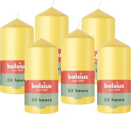 bolsius-swieca-filarowa-pienkowa-sloneczno-zolta-120-58mm-33h-6-sztuk