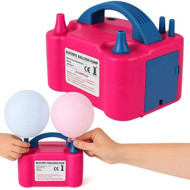 POMPKA DO BALONÓW ELEKTRYCZNA 2 DYSZE MOCNA SZYBKA WYDAJNA DO POMPOWANIA