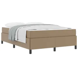 ramka-lozka-z-materacem-cappuccino-140-x-200-cm-tkanina