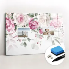 szklana-tablica-magnetyczna-suchoscieralna-magnesy-akwarelowe-roze-60x40-cm