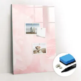 elegancka-szklana-tablica-magnetyczna-gratisy-magnesy-marker-kwiaty-roze