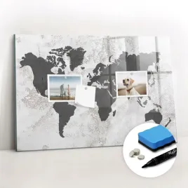 na-sciane-szklana-tablica-magnetyczna-gratisy-mapa-swiata-beton-60x40-cm