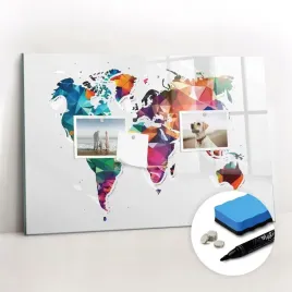 tablica-magnetyczna-szklana-gratisy-marker-mapa-swiata-trojkaty-60x40-cm