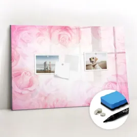 szklana-tablica-magnetyczna-nowoczesna-gratisy-marker-roze-abstrakcja-60x40