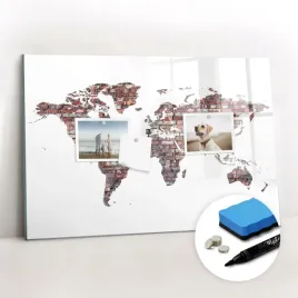 magnetyczna-szklana-tablica-gratisy-gabka-ceglana-mapa-swiata-60x40-cm