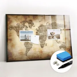 magnetyczna-tablica-szklana-gabka-gratisy-stara-mapa-swiata-60x40-cm