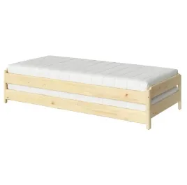 ikea-utaker-lozko-sztaplowane-z-materacami-sosna-afjall-sr-twardy-80x200cm