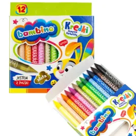 Zdjęcie produktu Bambino Kredki z Glinki Kaolinowej 12 Kolorów